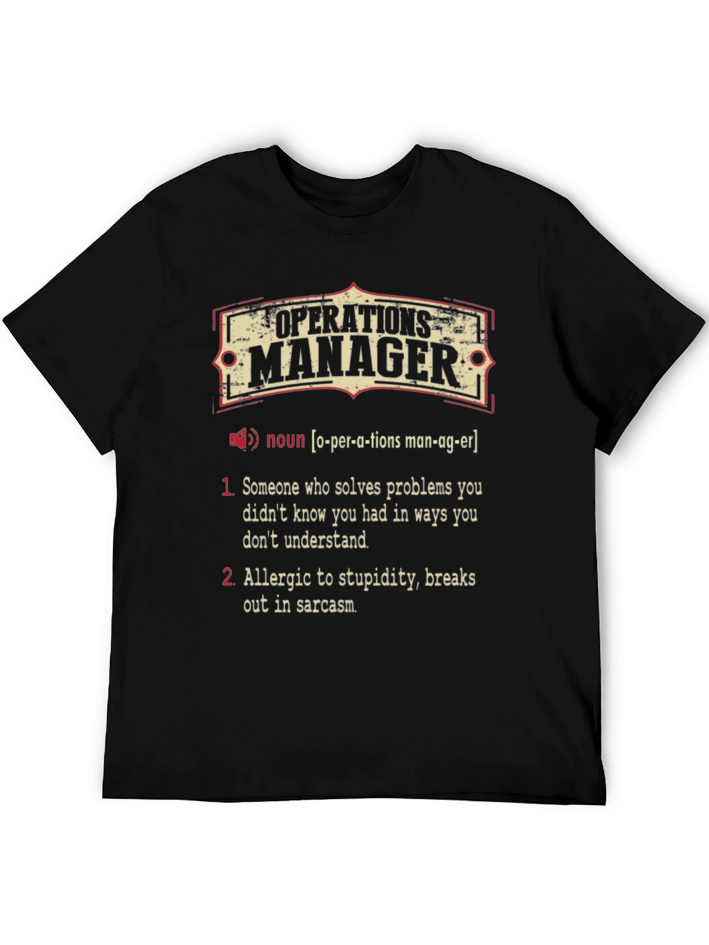 Operations Manager Definition T-Shirt