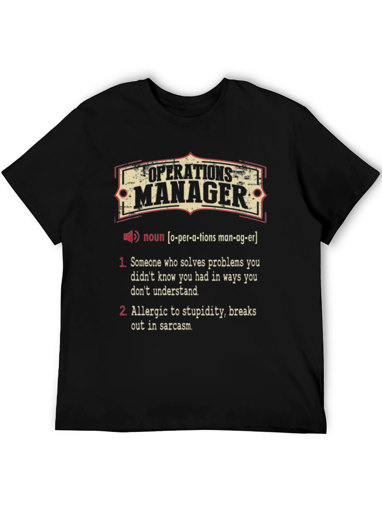 Operations Manager Definition T-Shirt