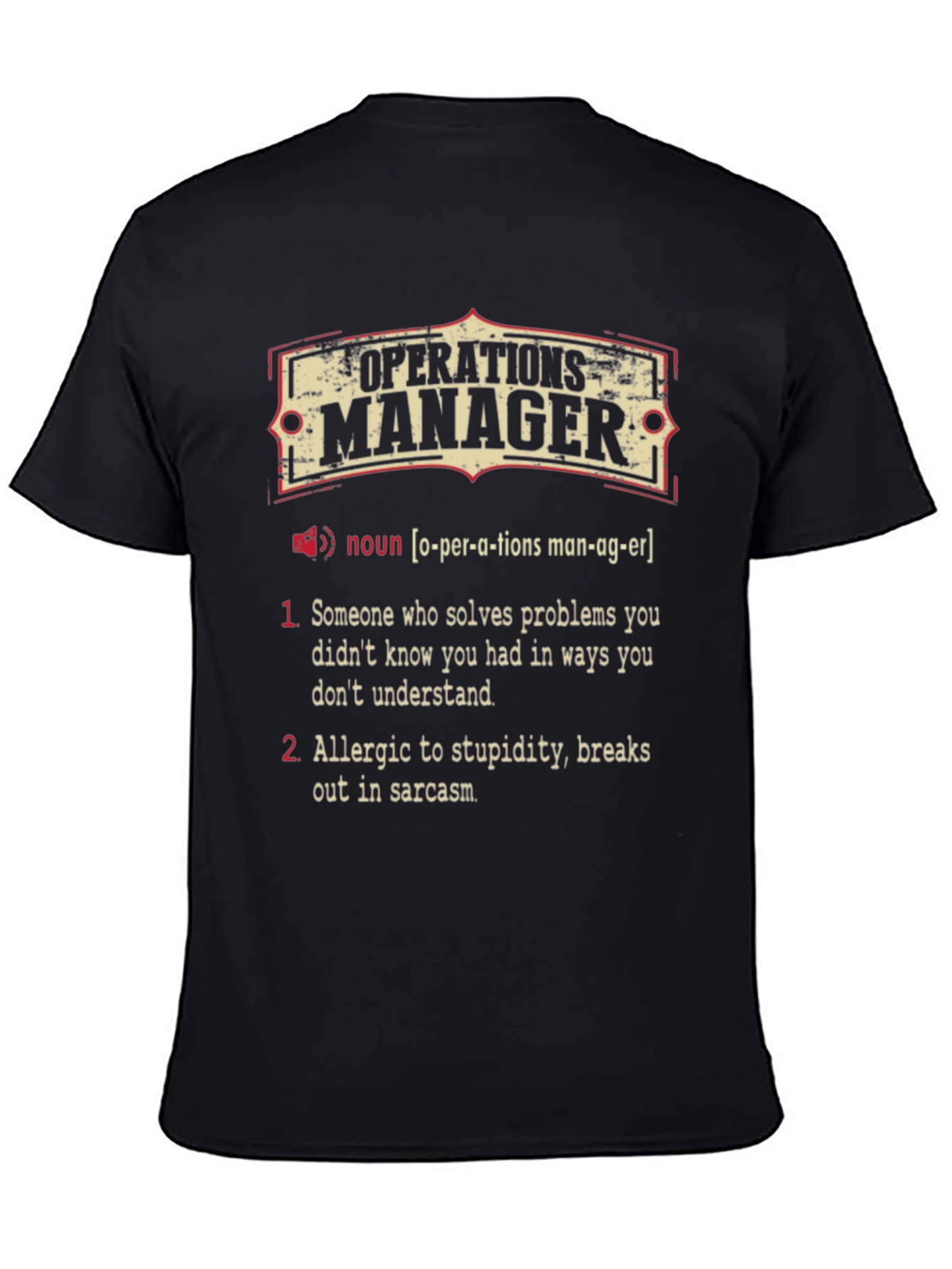 Operations Manager Definition T-Shirt
