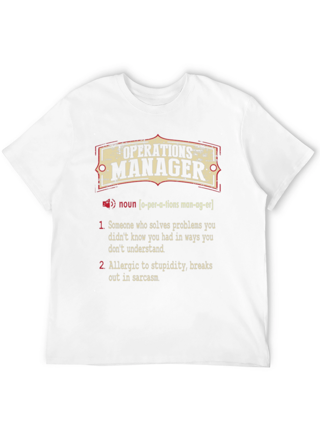 Operations Manager Definition T-Shirt
