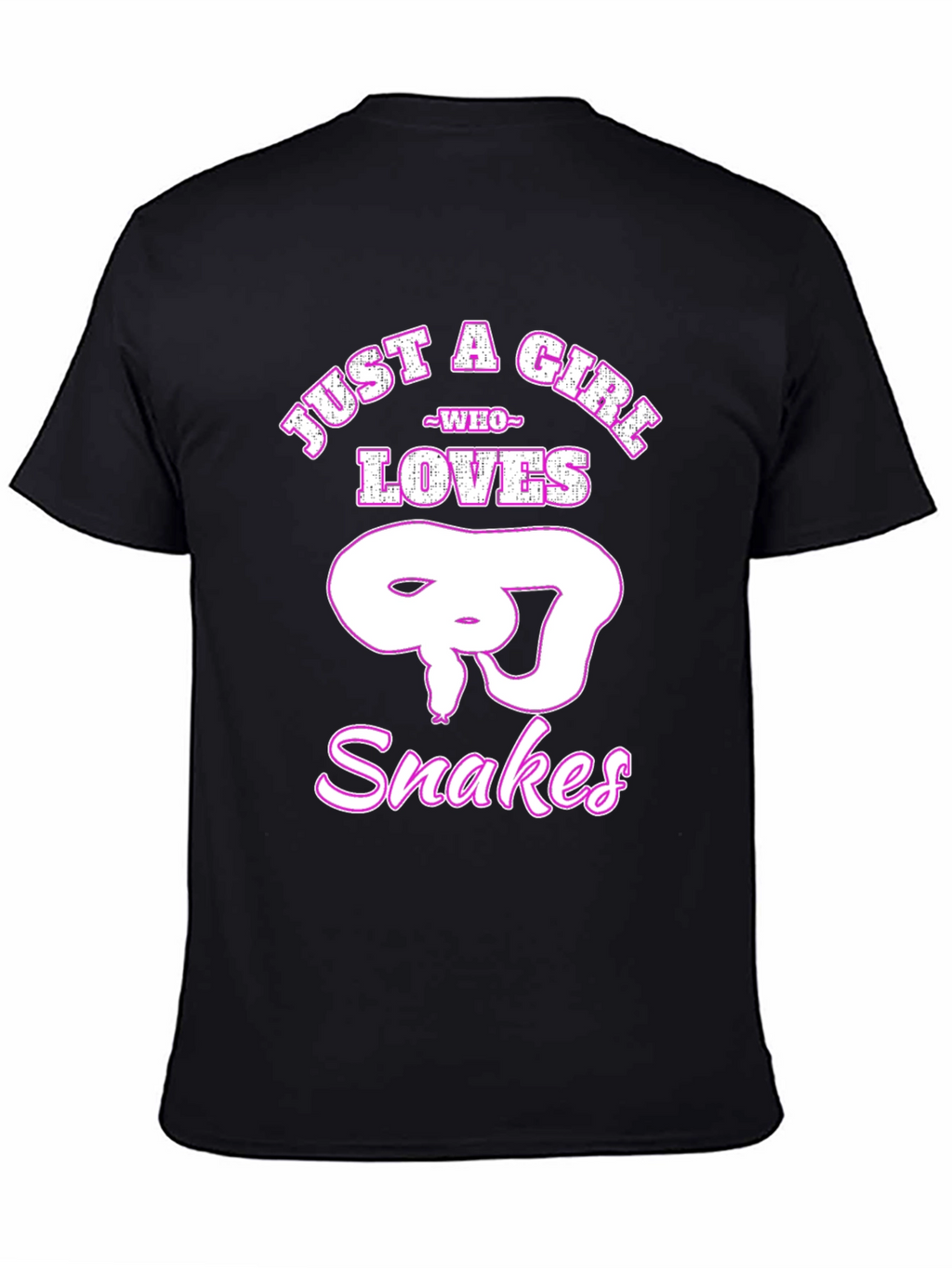 Just A Girl Who Loves Snakes T-Shirt - Black