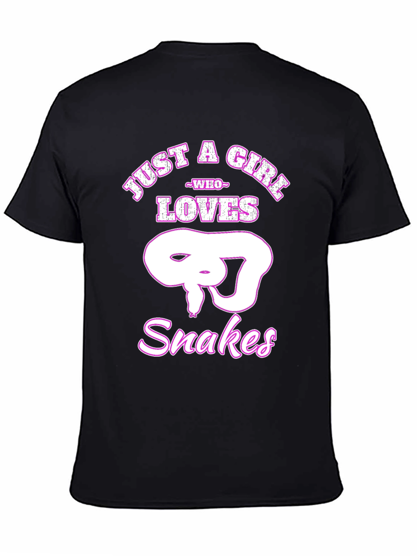 Just A Girl Who Loves Snakes T-Shirt - Black
