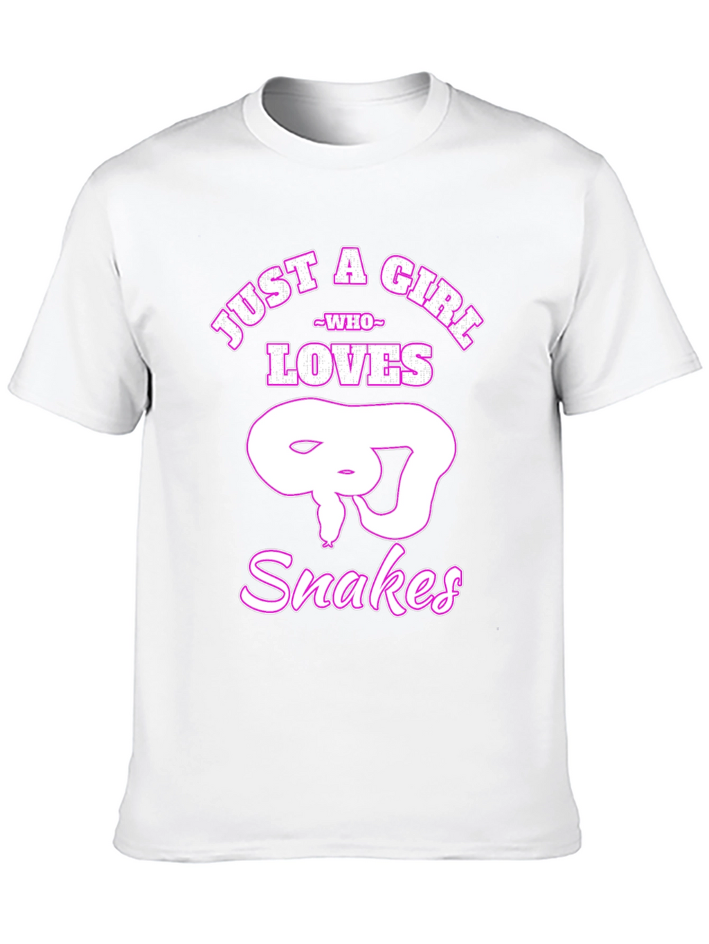 Just A Girl Who Loves Snakes T-Shirt - Black