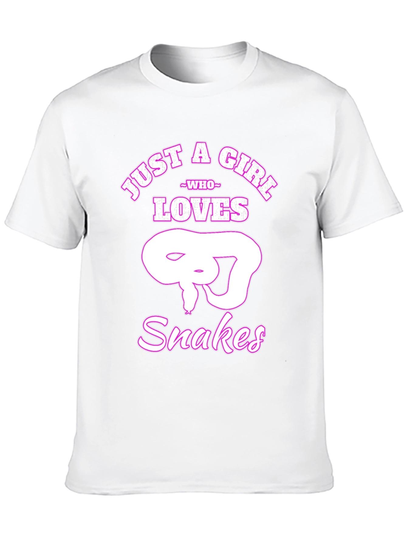 Just A Girl Who Loves Snakes T-Shirt - Black