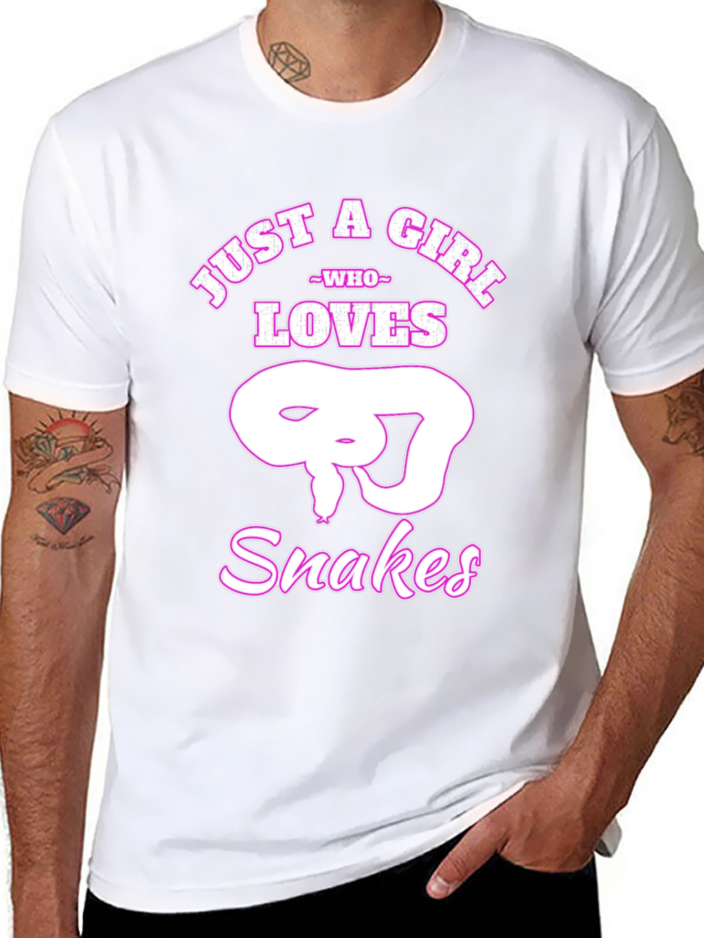 Just A Girl Who Loves Snakes T-Shirt - Black