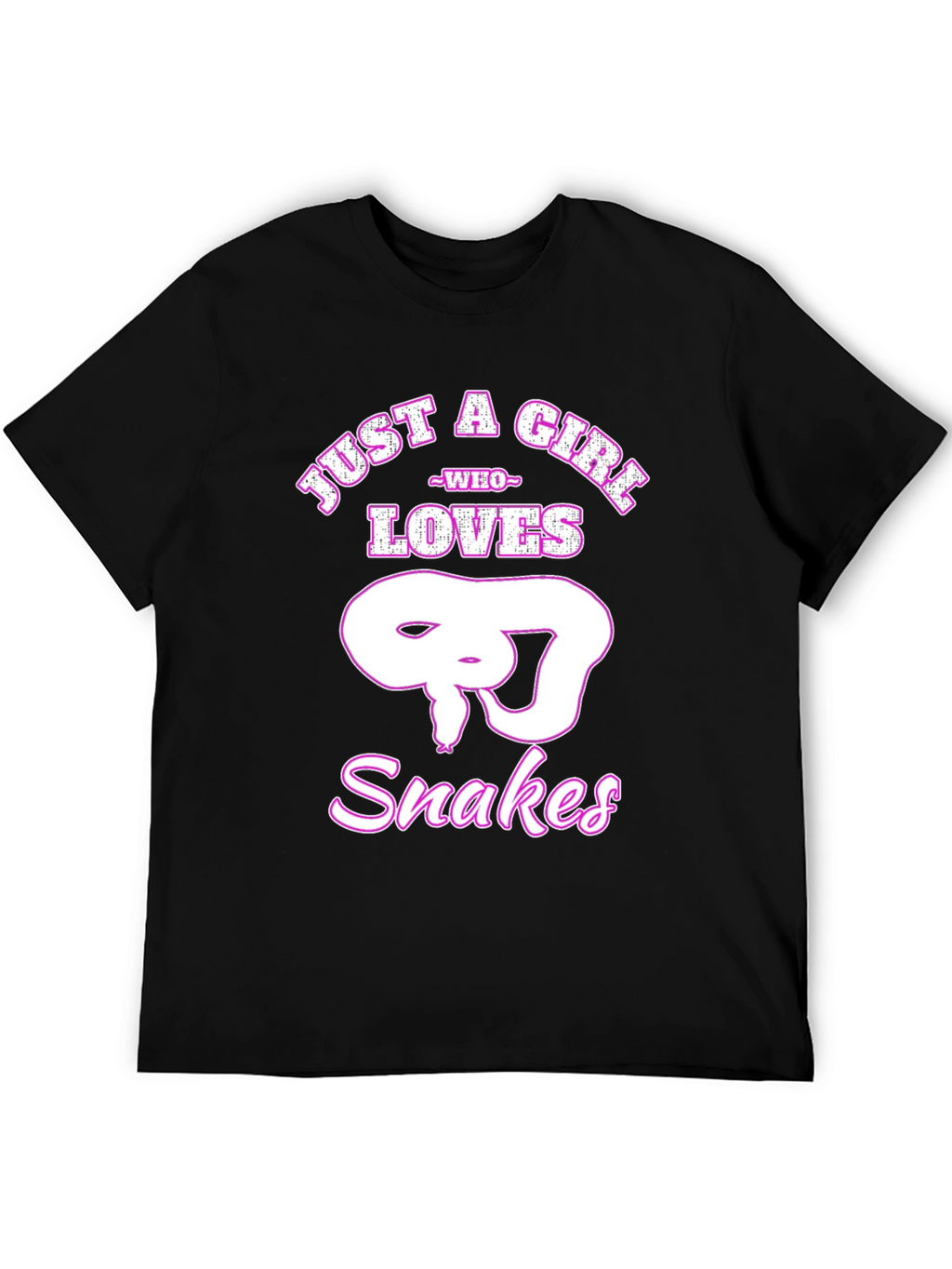 Just A Girl Who Loves Snakes T-Shirt - Black