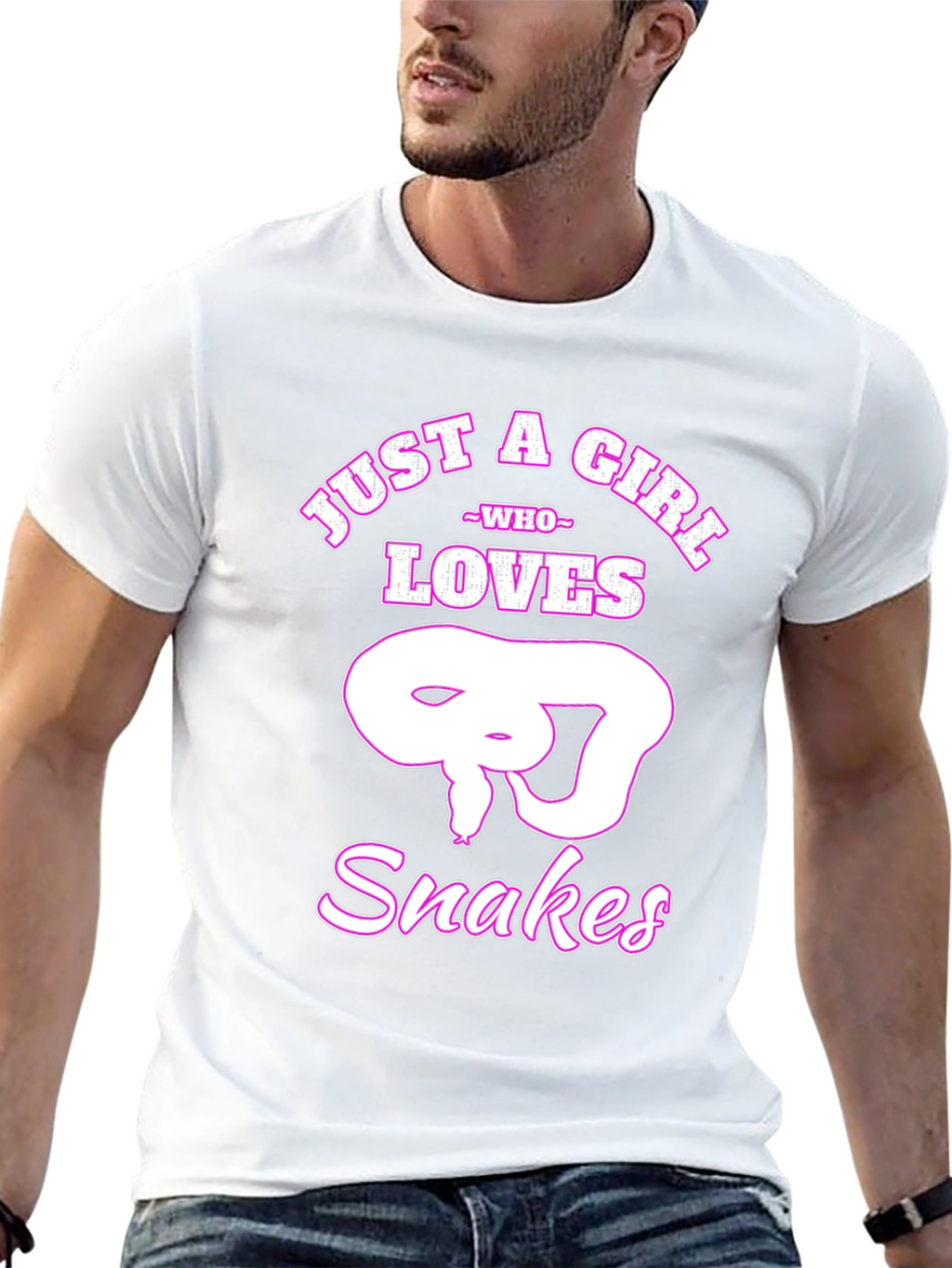 Just A Girl Who Loves Snakes T-Shirt - Black