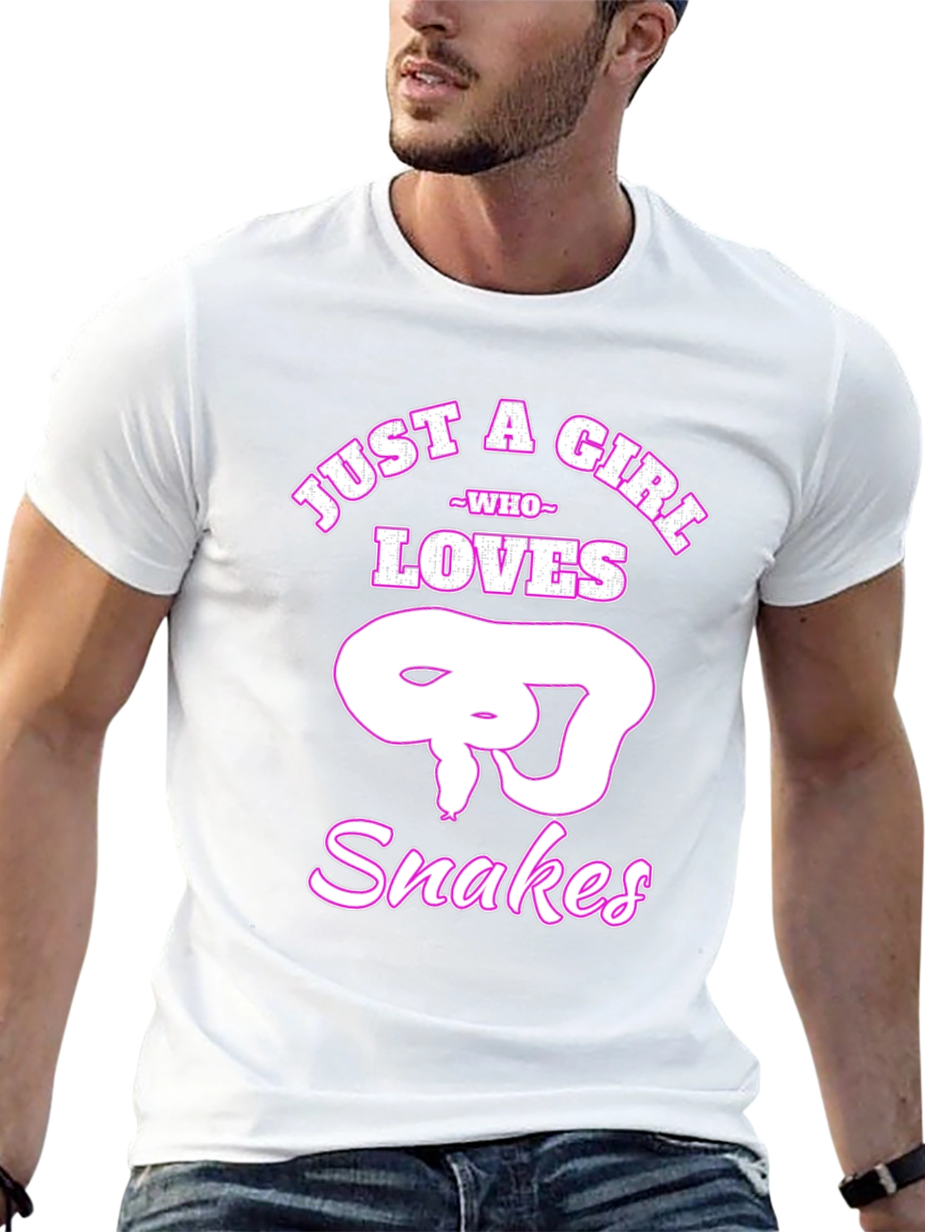 Just A Girl Who Loves Snakes T-Shirt - Black