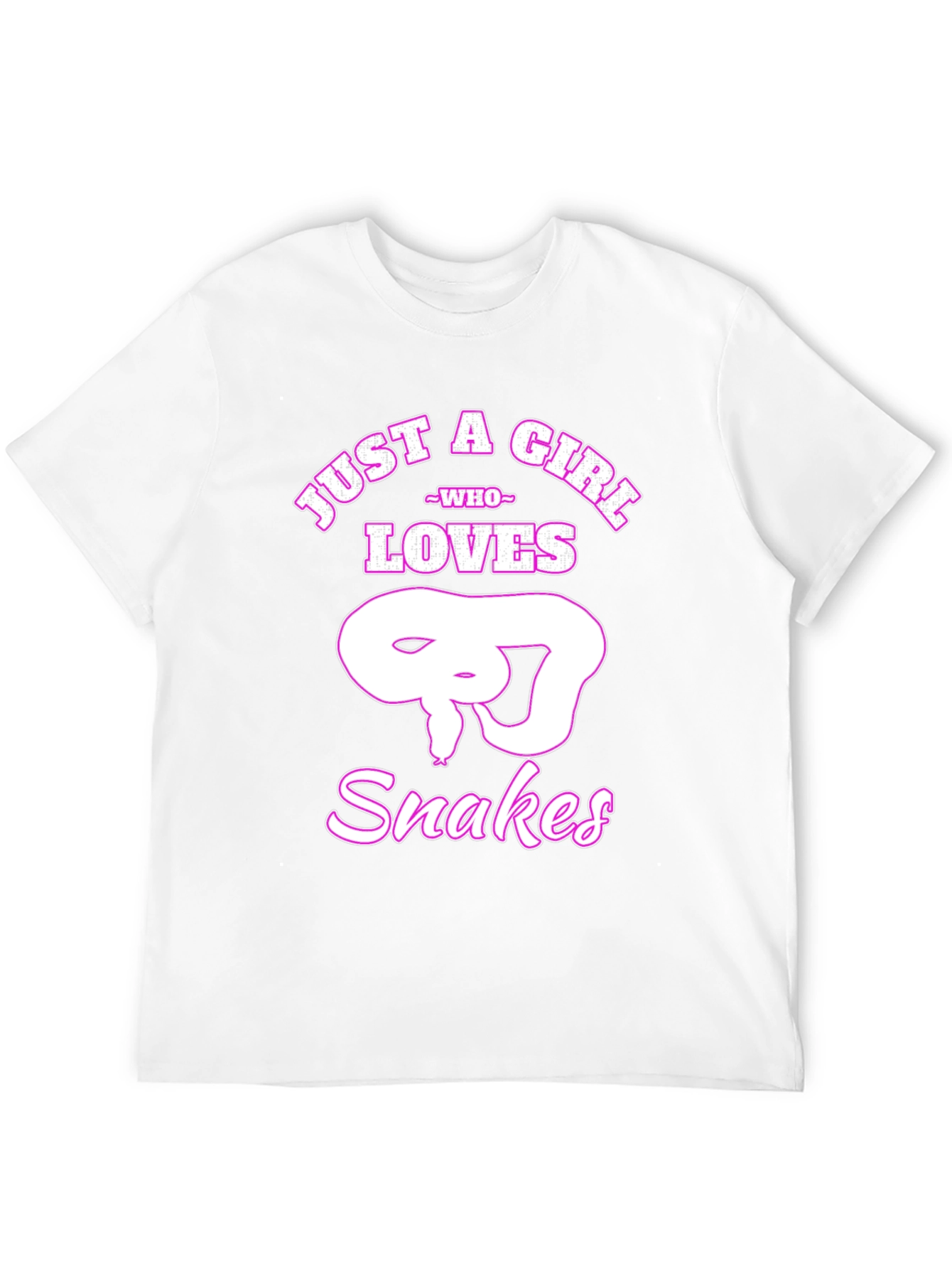 Just A Girl Who Loves Snakes T-Shirt - Black