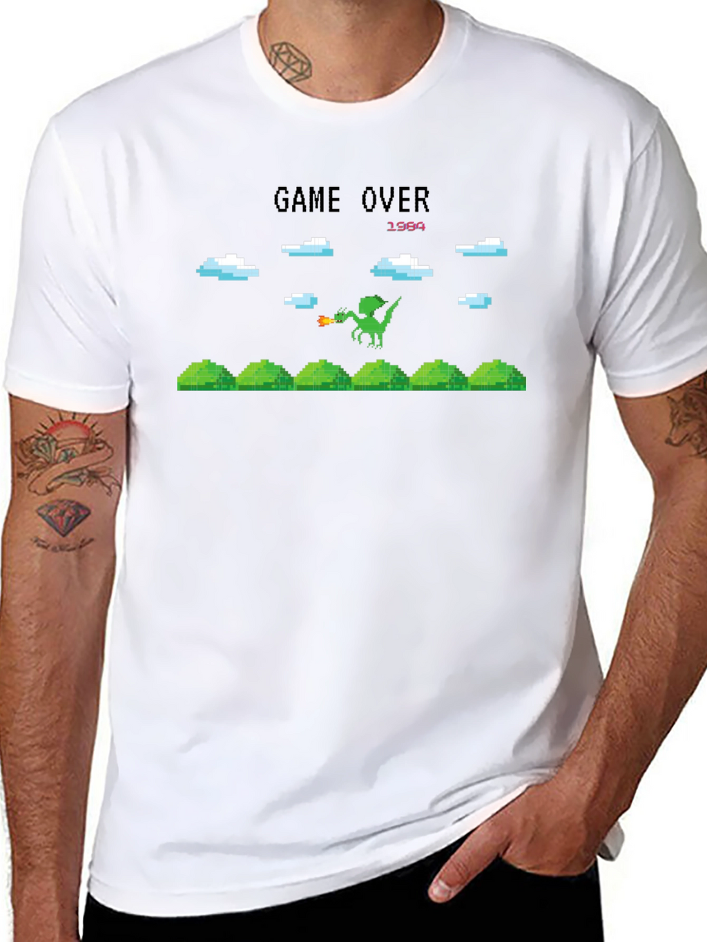 Game Over Pixel Art T-Shirt - Retro Gaming Tee