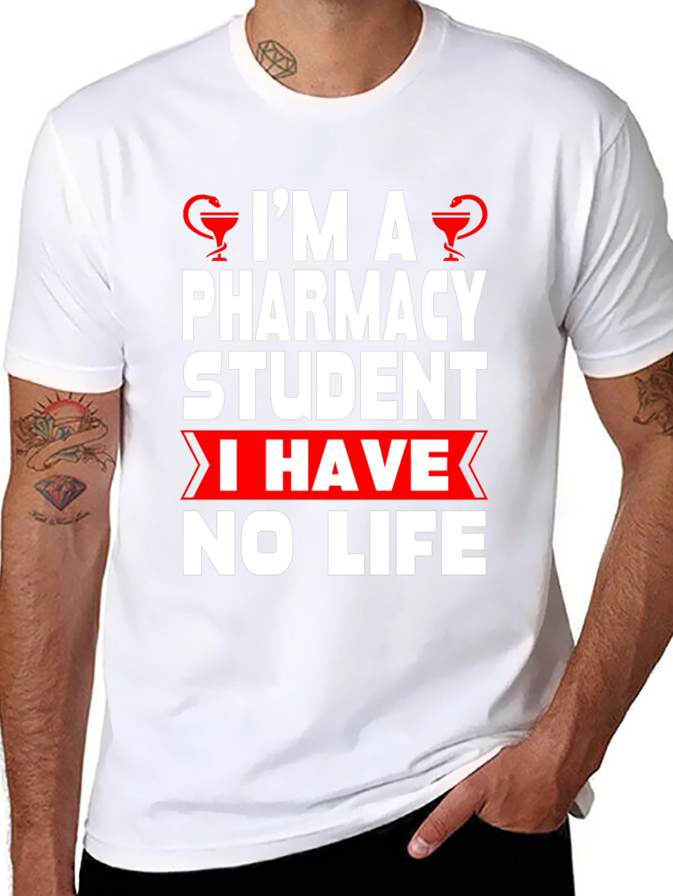 Pharmacy Student Humor T-Shirt - No Life!