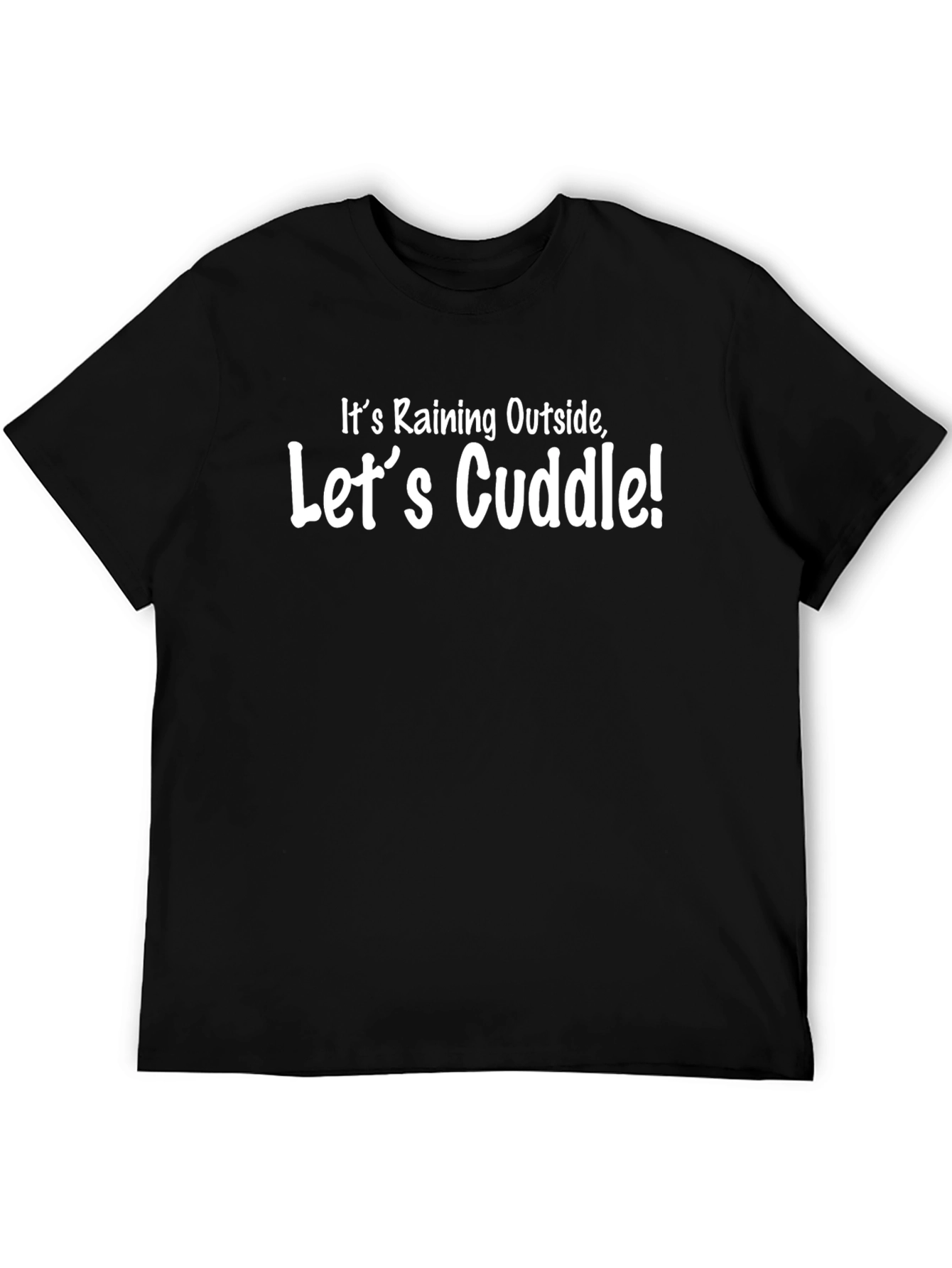 Rainy Day Cuddle Black T-Shirt