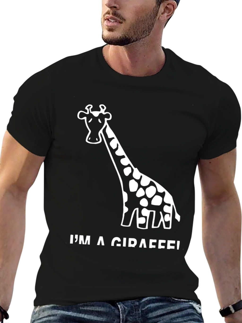 Im a Giraffe! Black Novelty T-Shirt