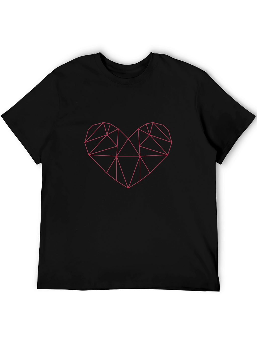 Geometric Heart Graphic Tee - Modern Style