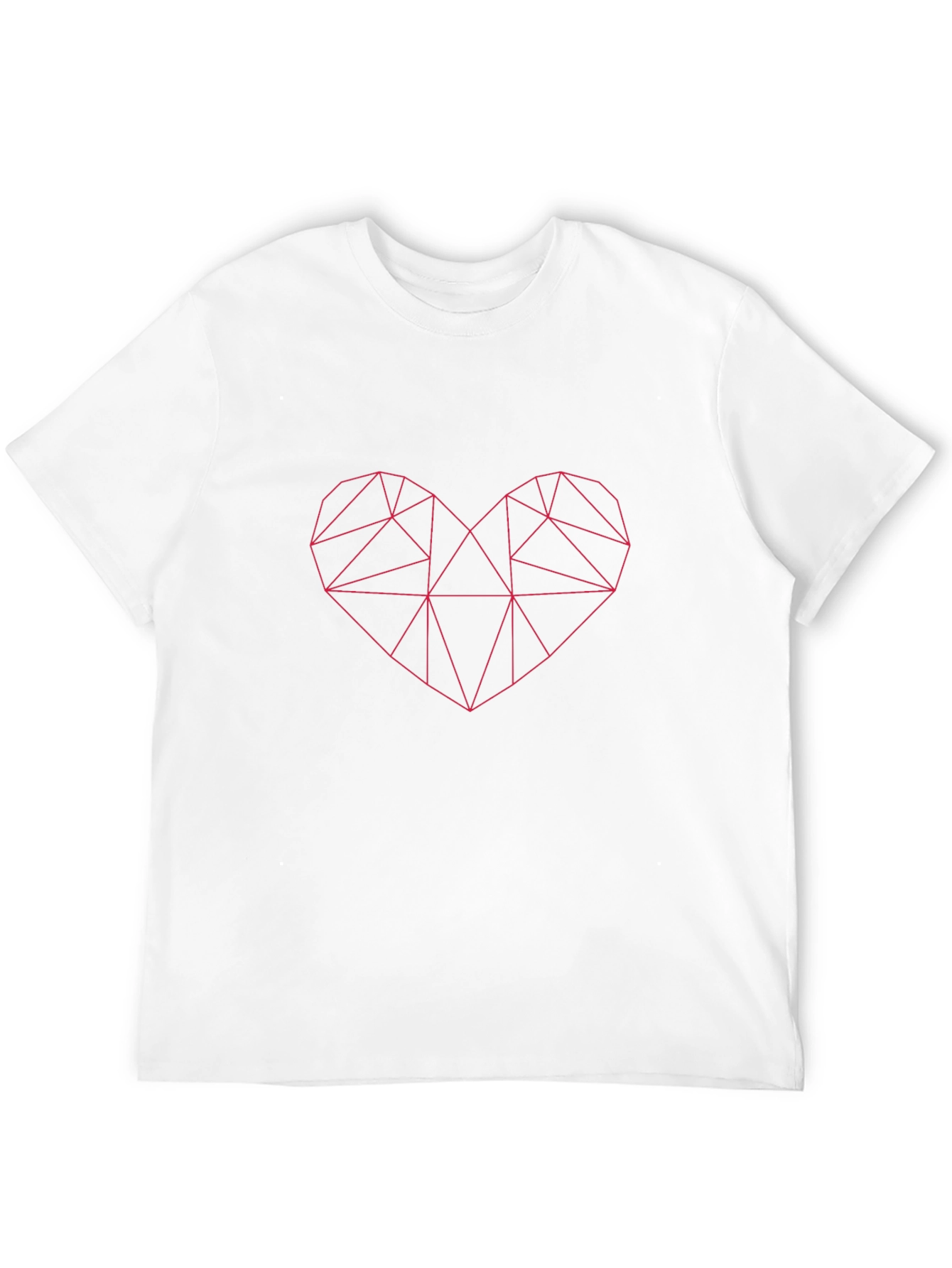 Geometric Heart Graphic Tee - Modern Style