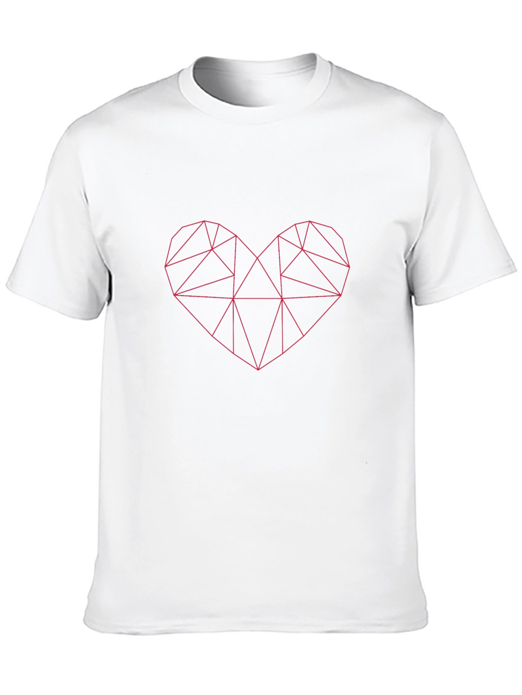 Geometric Heart Graphic Tee - Modern Style