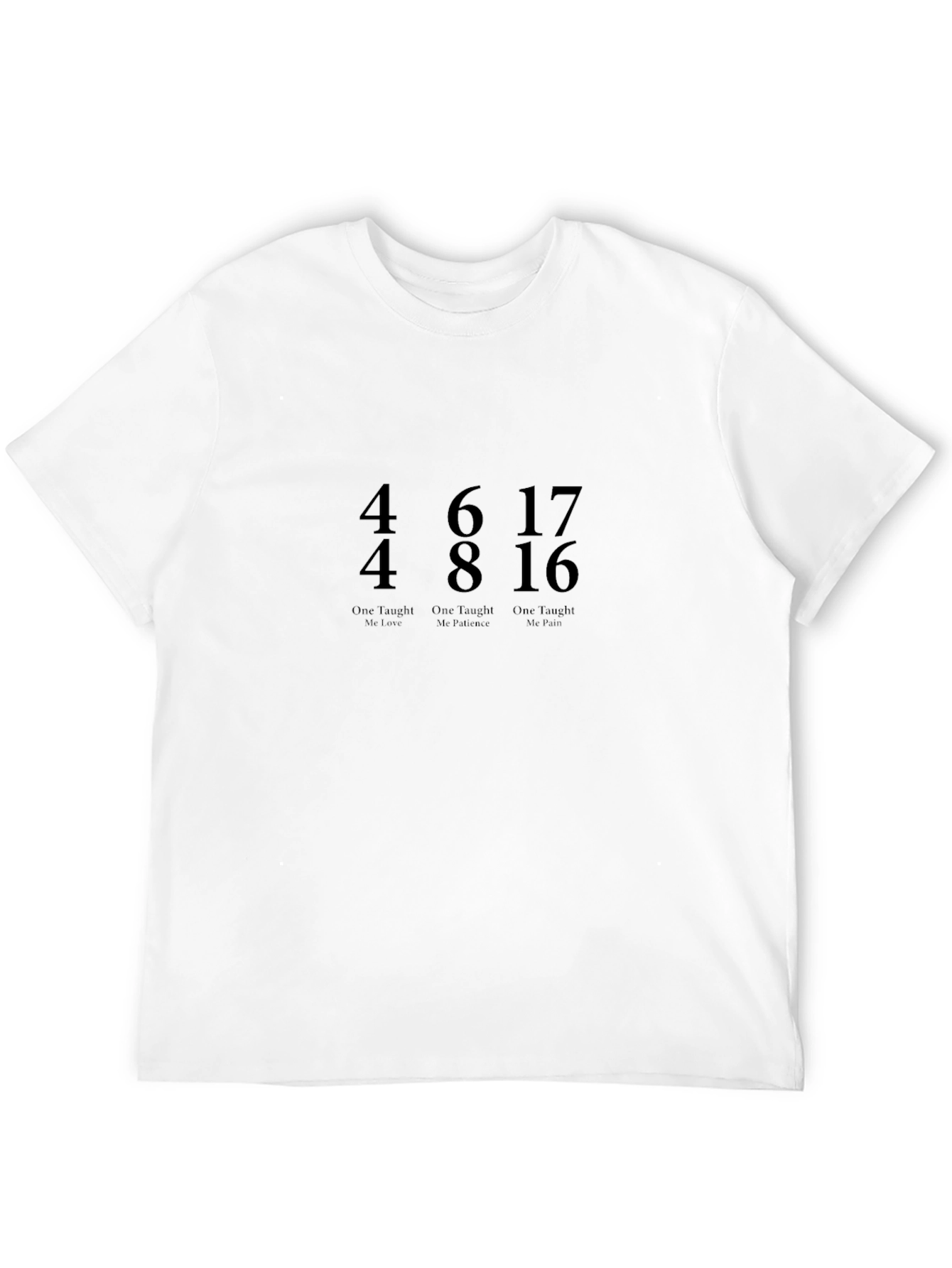 Taught Me Love Patience Pain Numbers T-Shirt