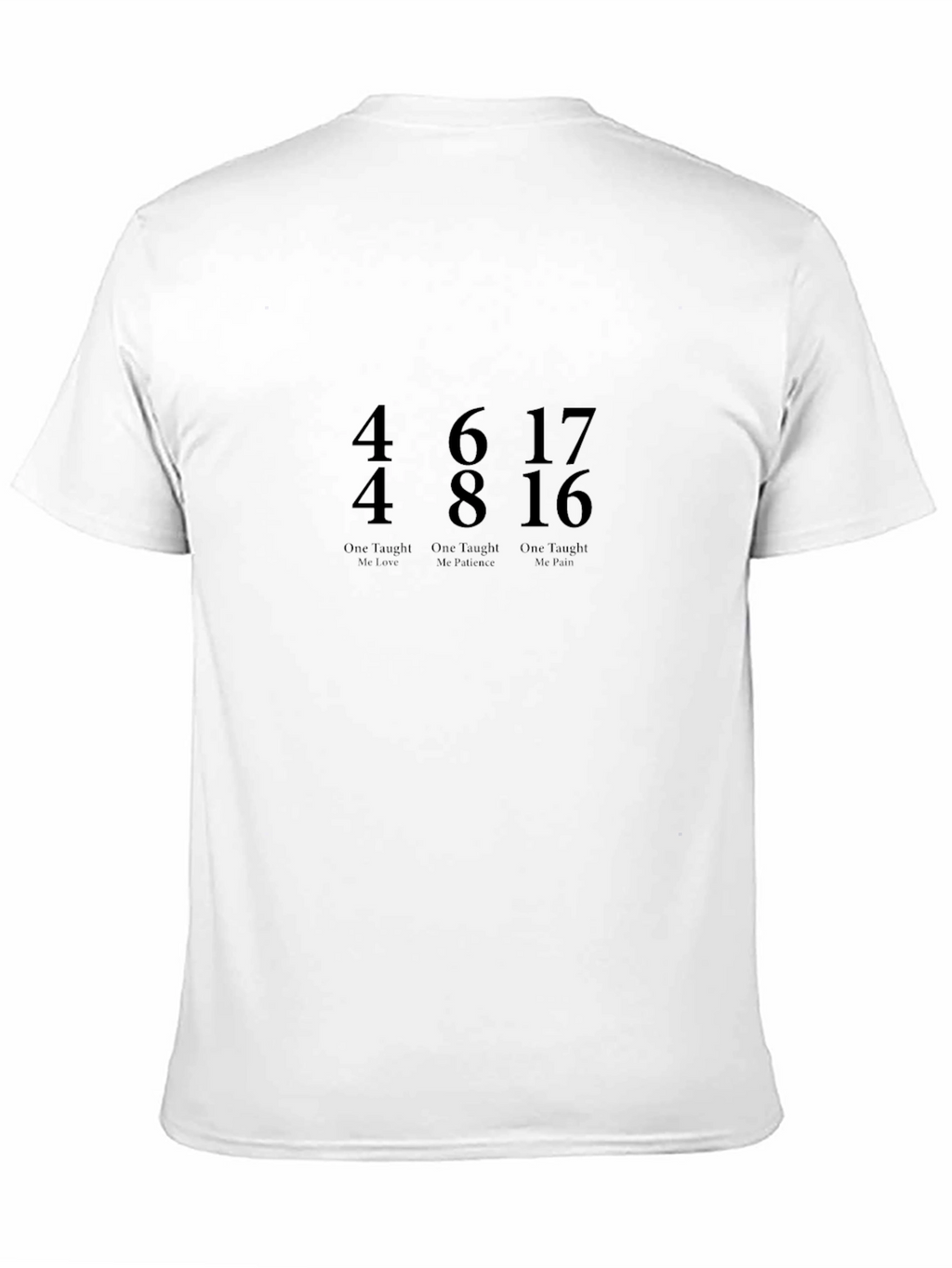 Taught Me Love Patience Pain Numbers T-Shirt