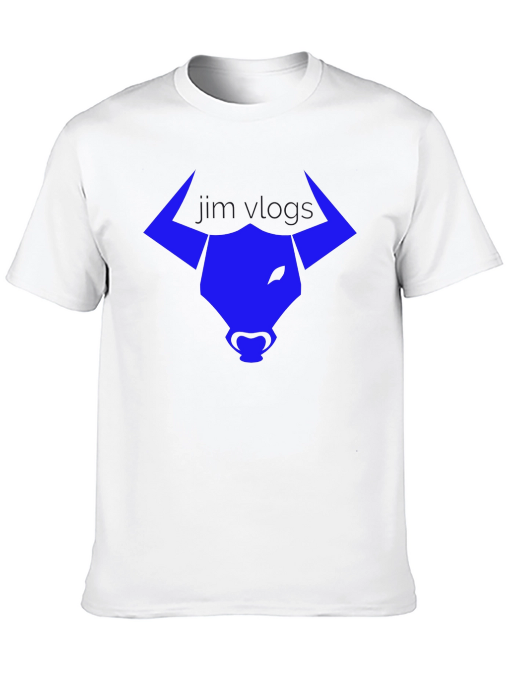 Jim Vlogs Bull Logo Black T-Shirt