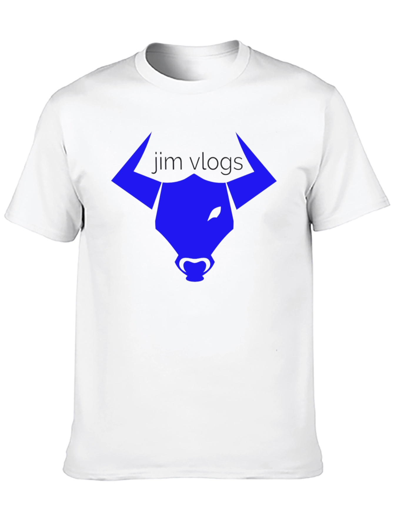 Jim Vlogs Bull Logo Black T-Shirt