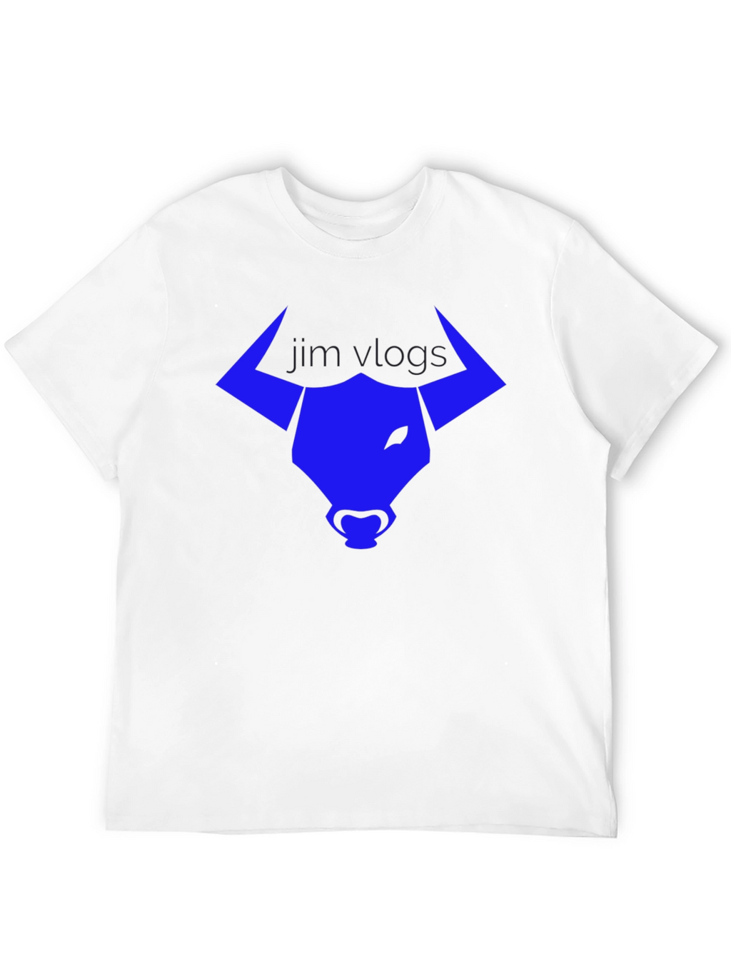 Jim Vlogs Bull Logo Black T-Shirt