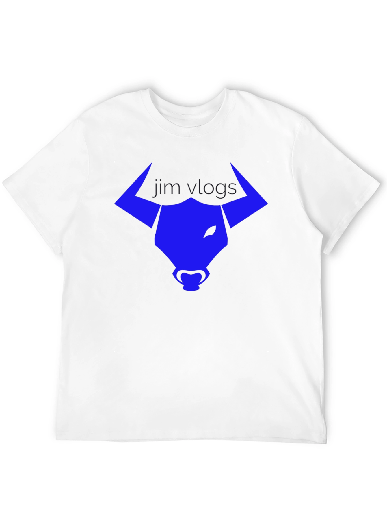 Jim Vlogs Bull Logo Black T-Shirt