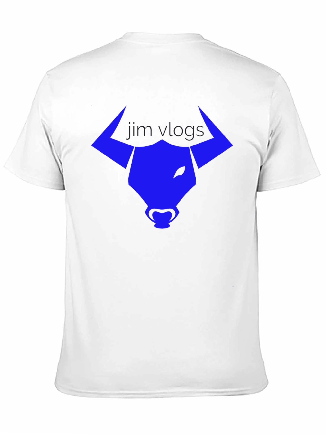Jim Vlogs Bull Logo Black T-Shirt