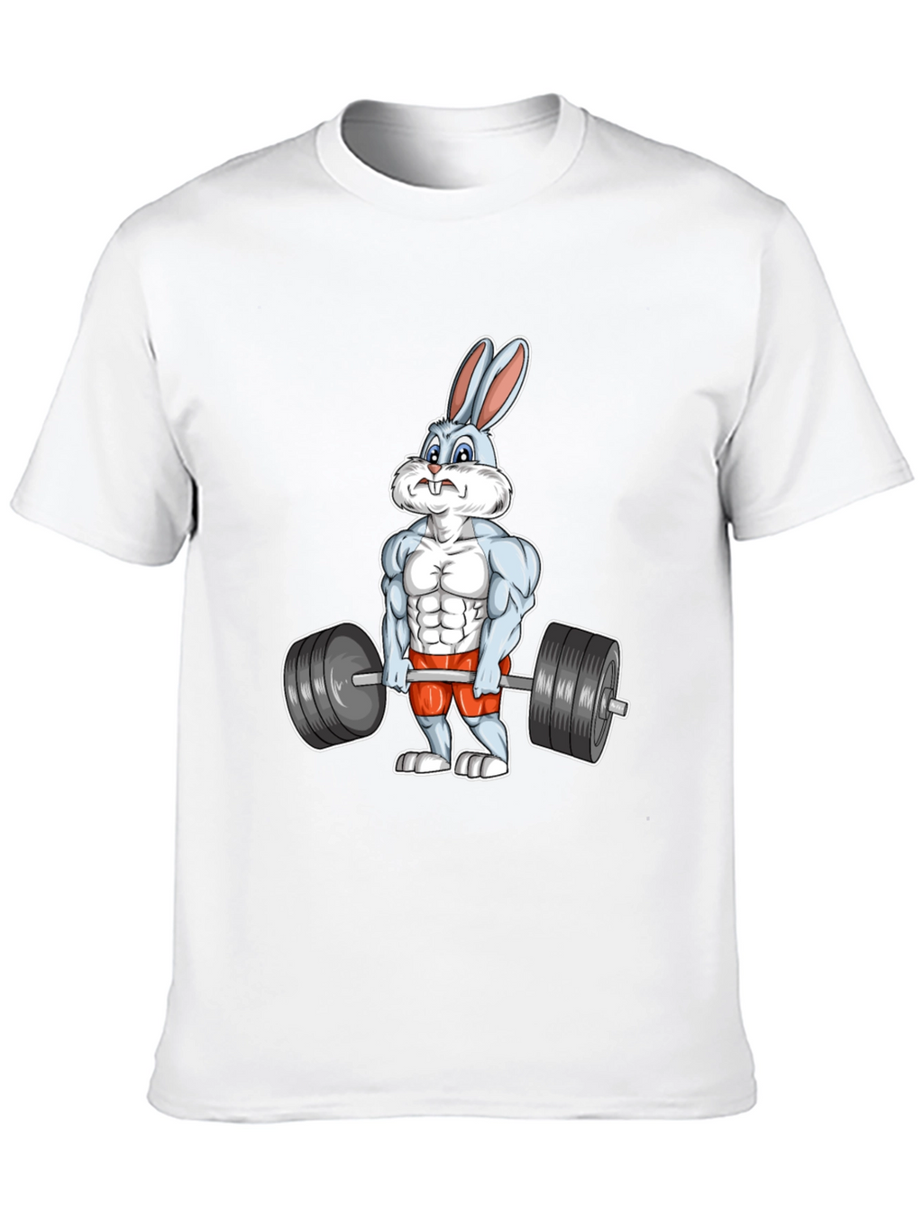 Workout Bunny Graphic T-Shirt - Black