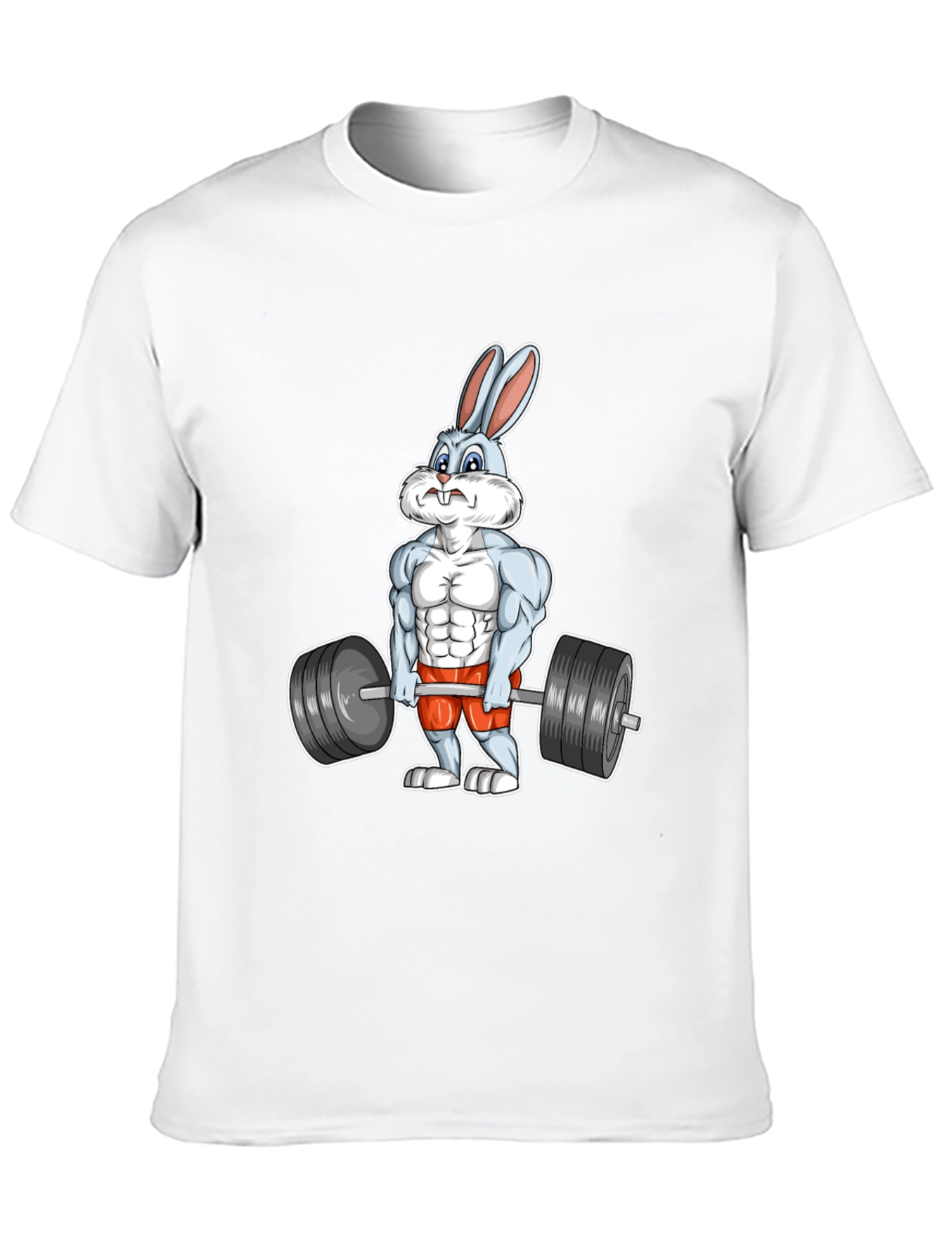 Workout Bunny Graphic T-Shirt - Black
