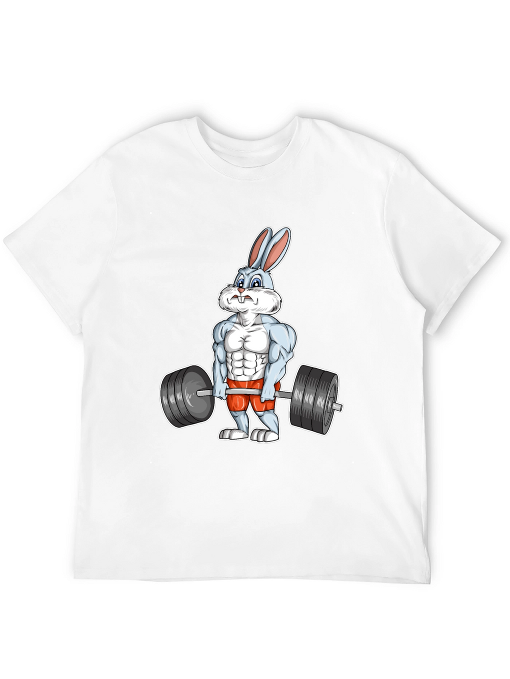 Workout Bunny Graphic T-Shirt - Black