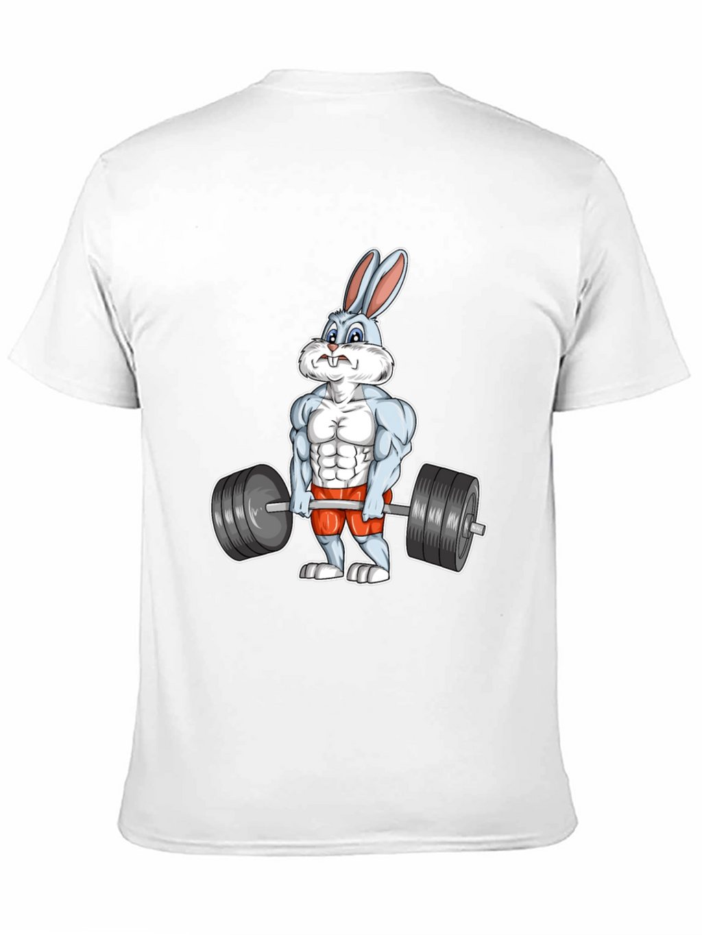 Workout Bunny Graphic T-Shirt - Black