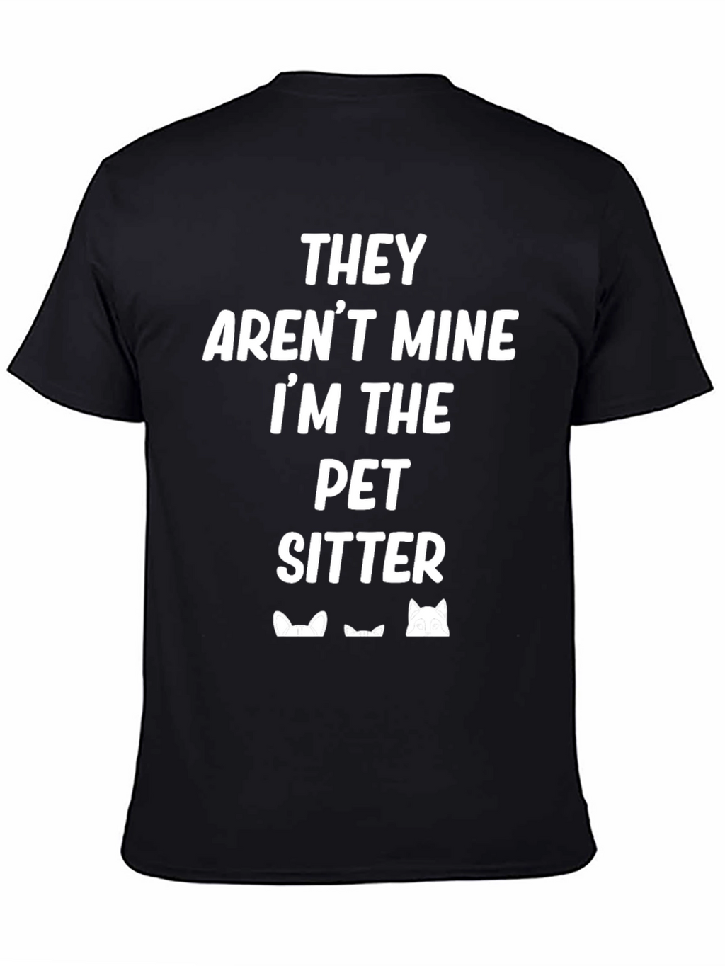 Funny Pet Sitter T-Shirt Cat Peek Design