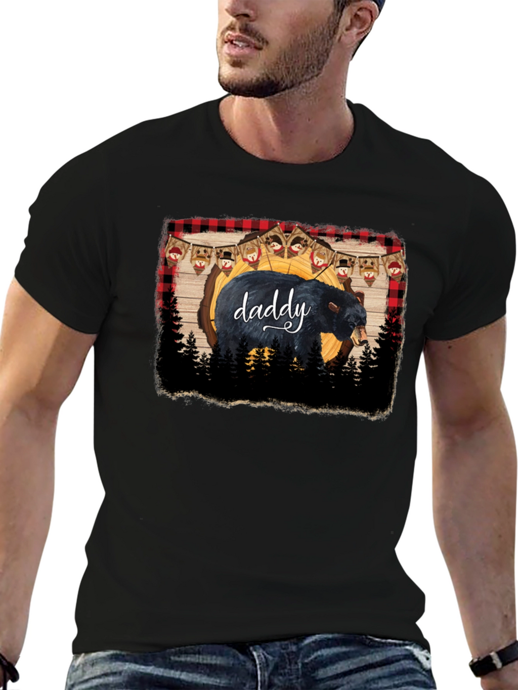 Daddy Bear Black T-Shirt