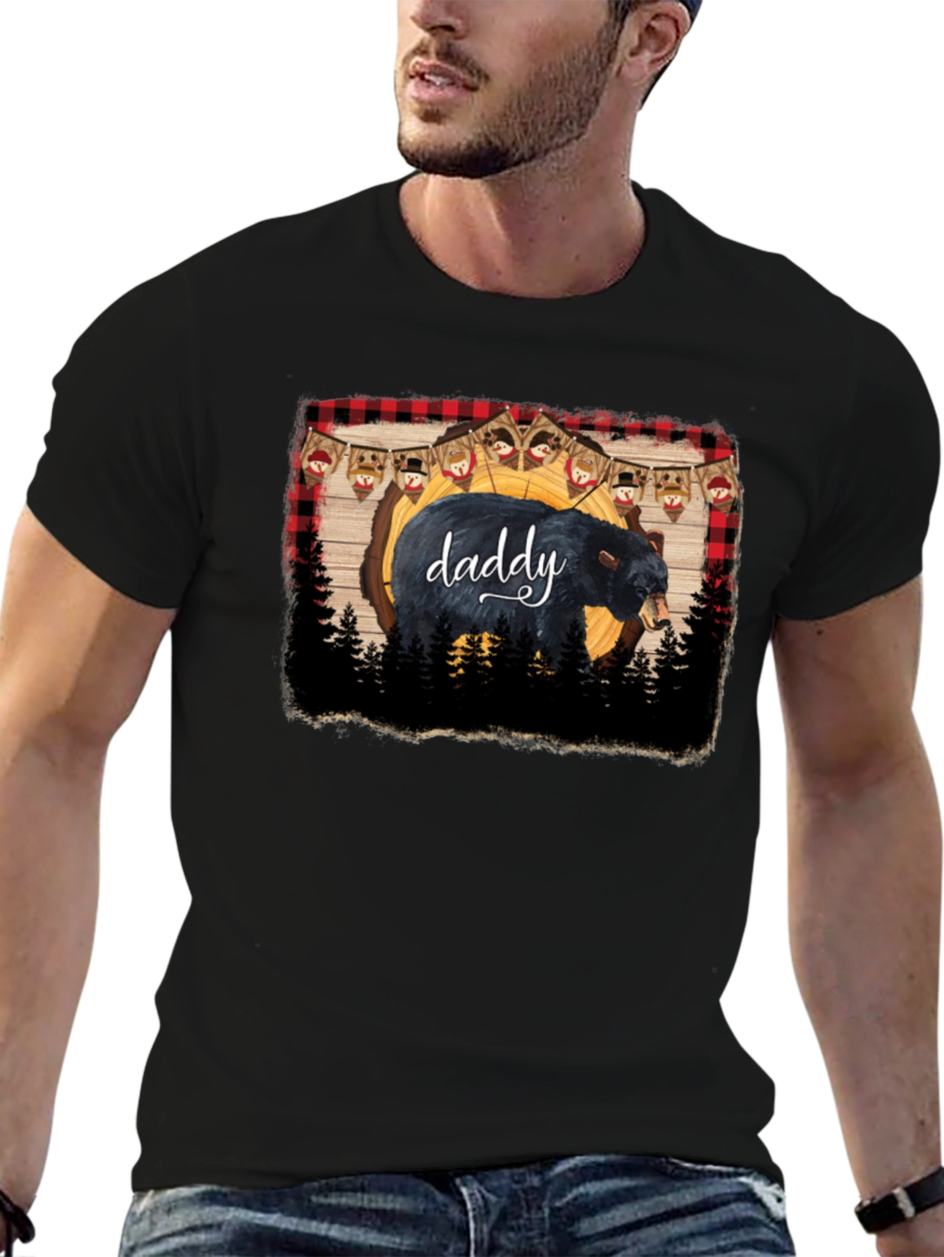 Daddy Bear Black T-Shirt