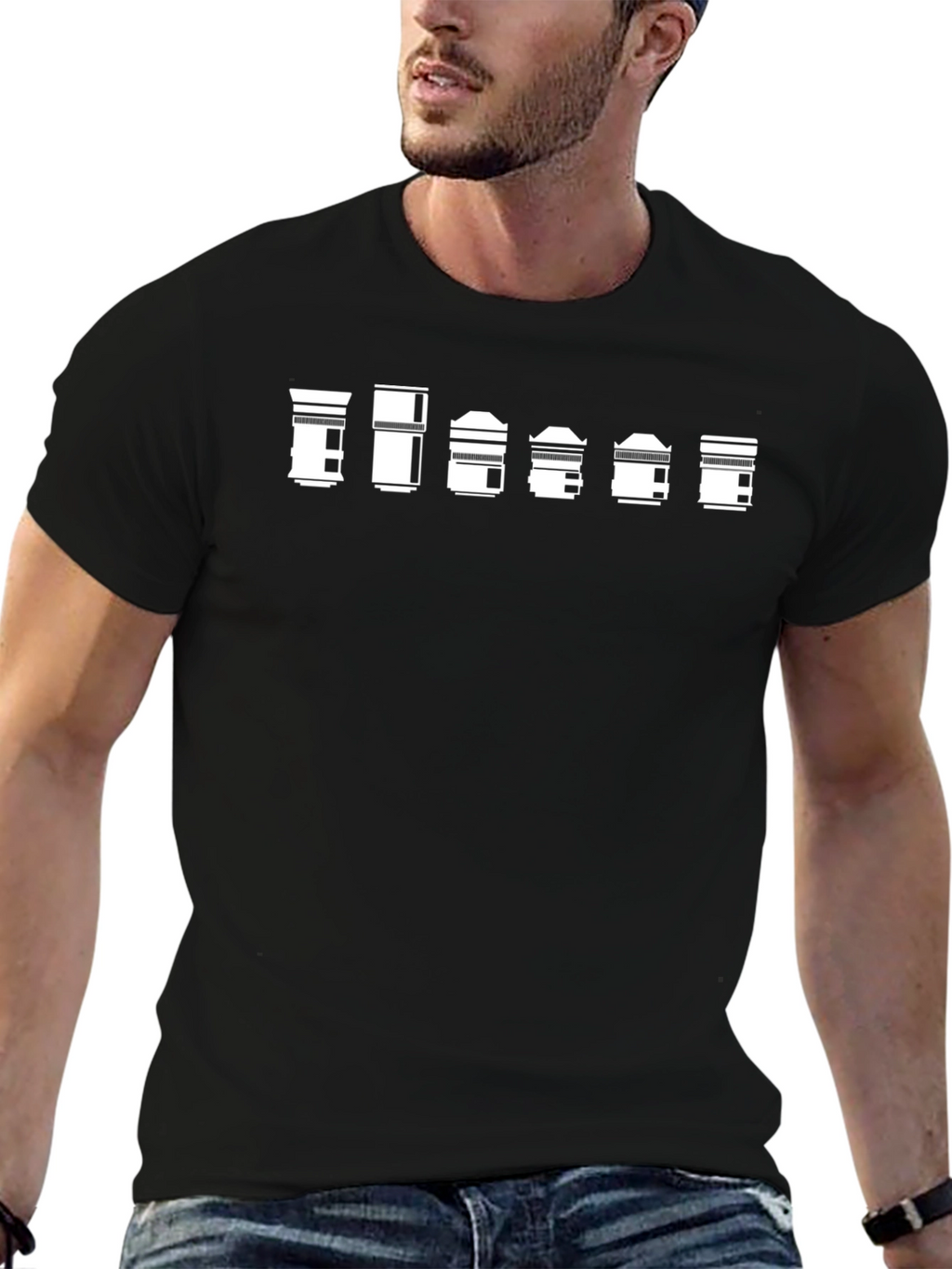 Lens Array Black T-Shirt - Photography Gift