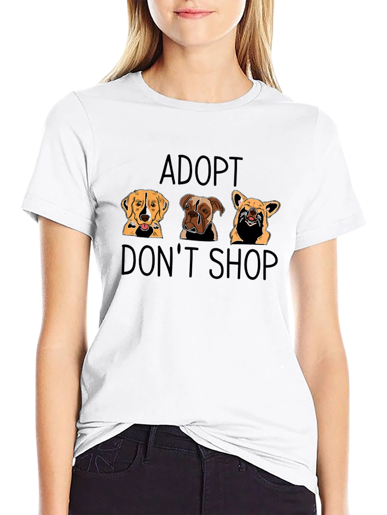 Adopt Dont Shop Graphic T-Shirt