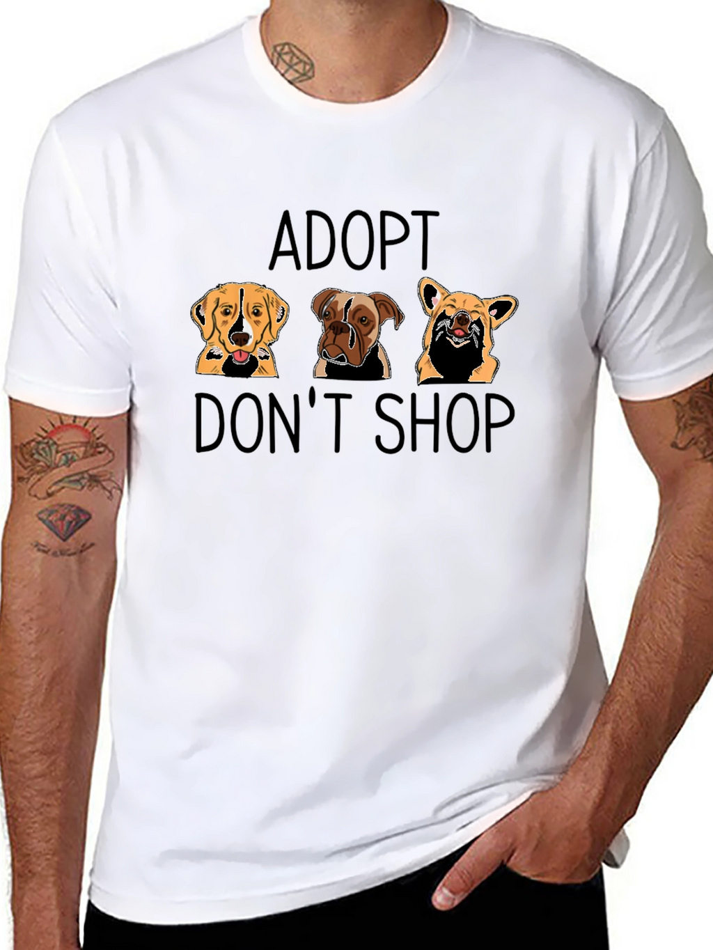 Adopt Dont Shop Graphic T-Shirt