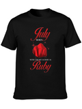 July Born Ruby Gemstone Graphic Tee