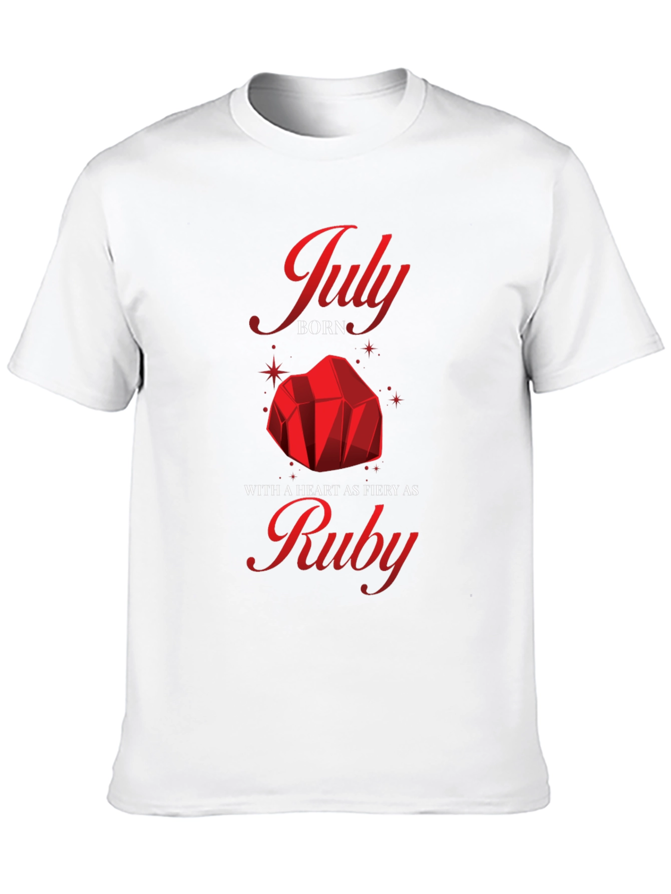 July Born Ruby Gemstone Graphic Tee