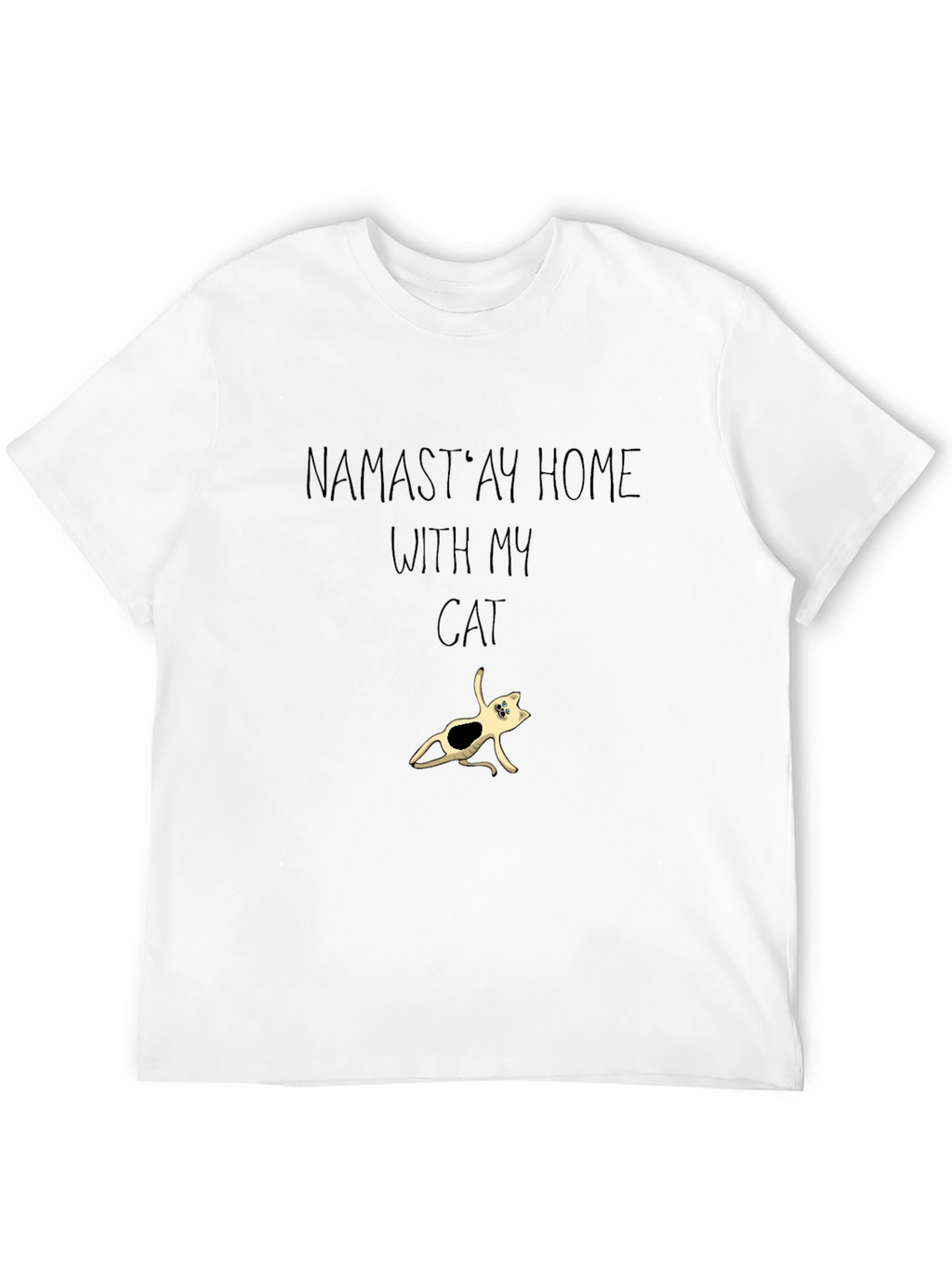 Namastay Home With My Cat T-Shirt