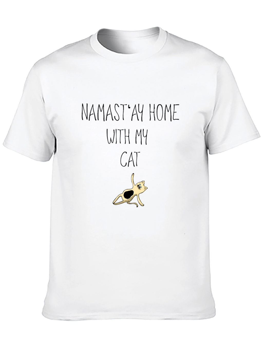 Namastay Home With My Cat T-Shirt