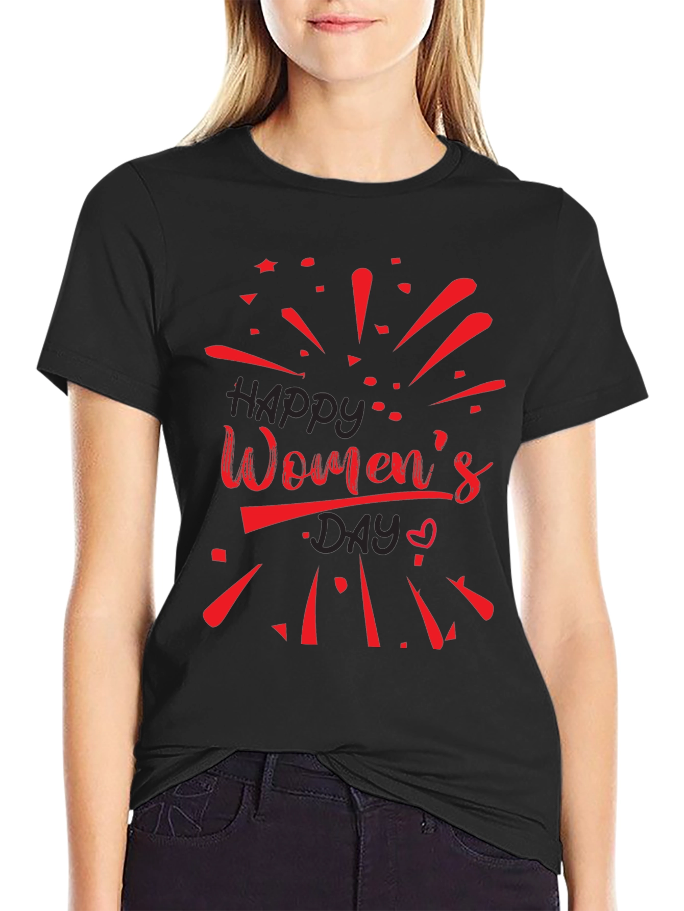 Womens Day Black Tee