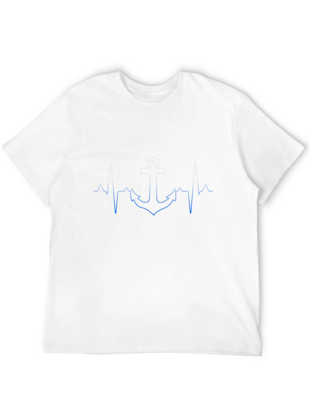 Anchor Heartbeat Mens Black T-Shirt