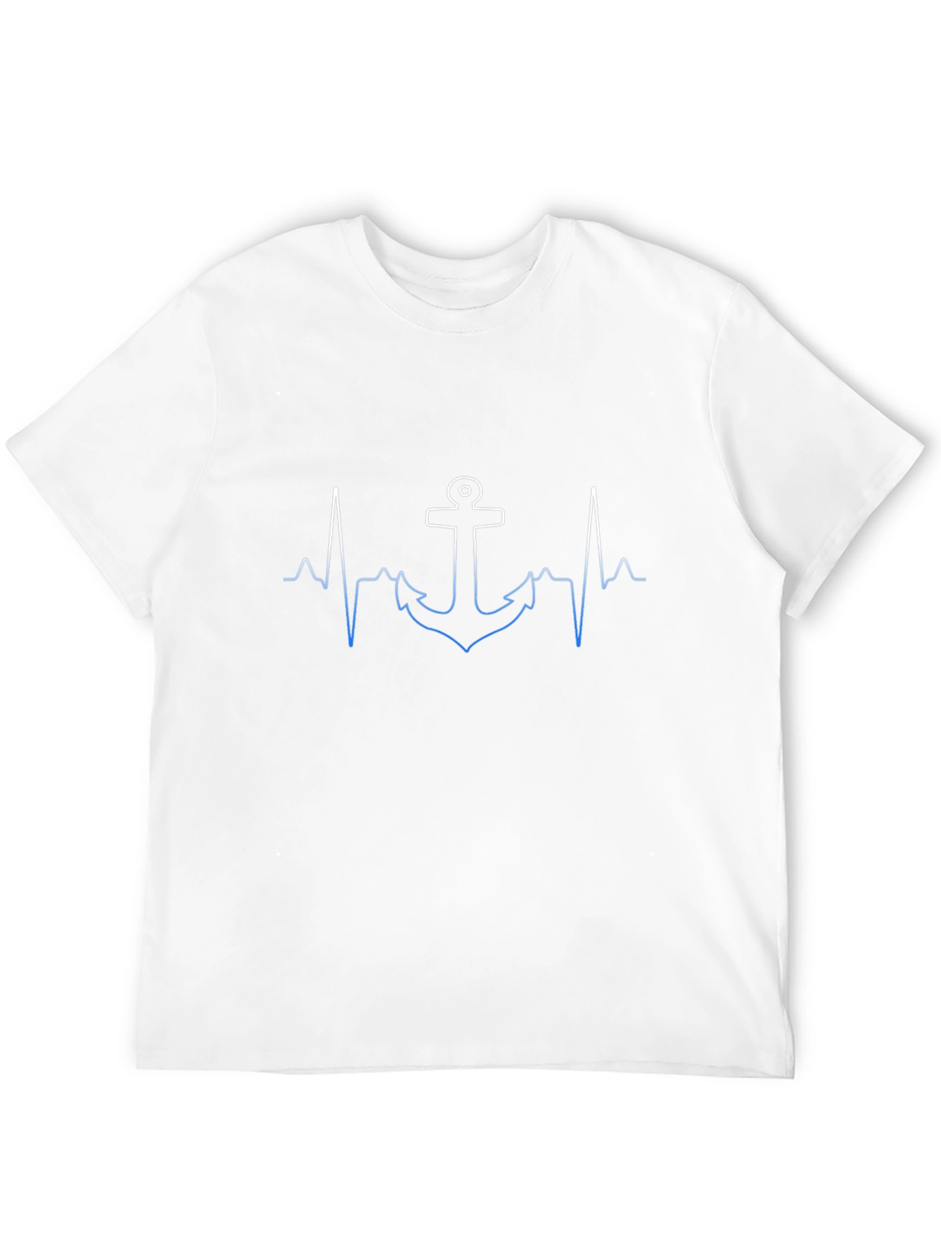 Anchor Heartbeat Mens Black T-Shirt