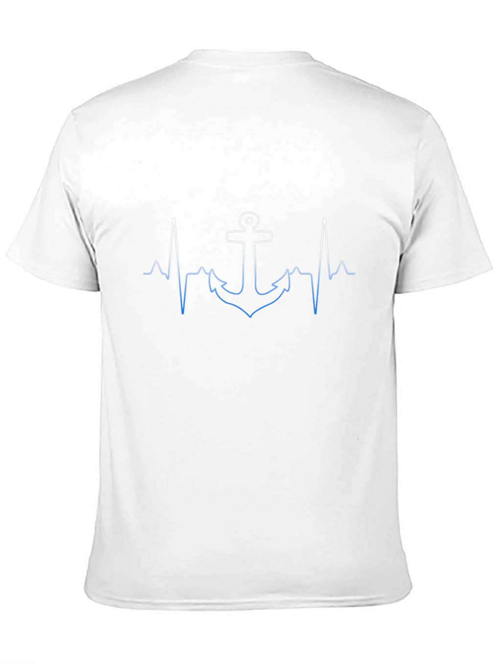 Anchor Heartbeat Mens Black T-Shirt