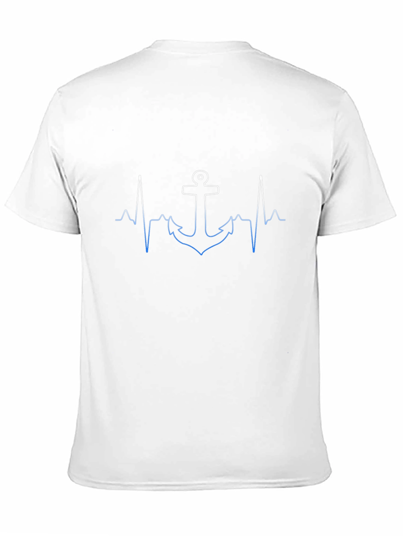 Anchor Heartbeat Mens Black T-Shirt