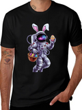 Easter Astronaut T-Shirt - Galaxy Bunny Space Tee