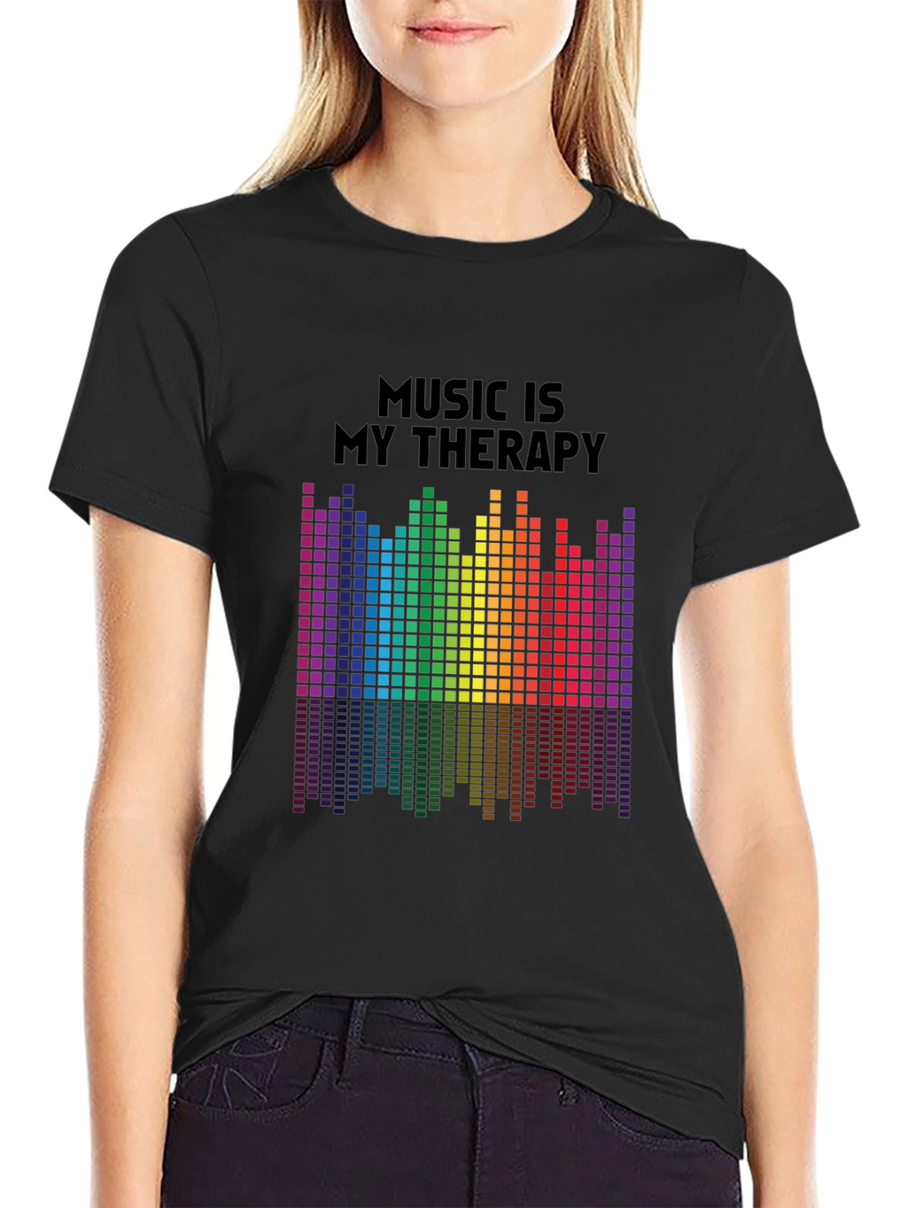 Music Therapy Rainbow Graphic Tee