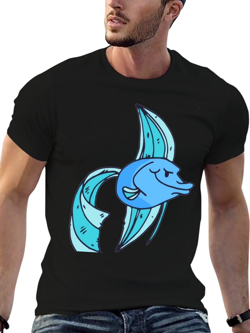 Cool Fish Graphic Tee - Soft Cotton Blend