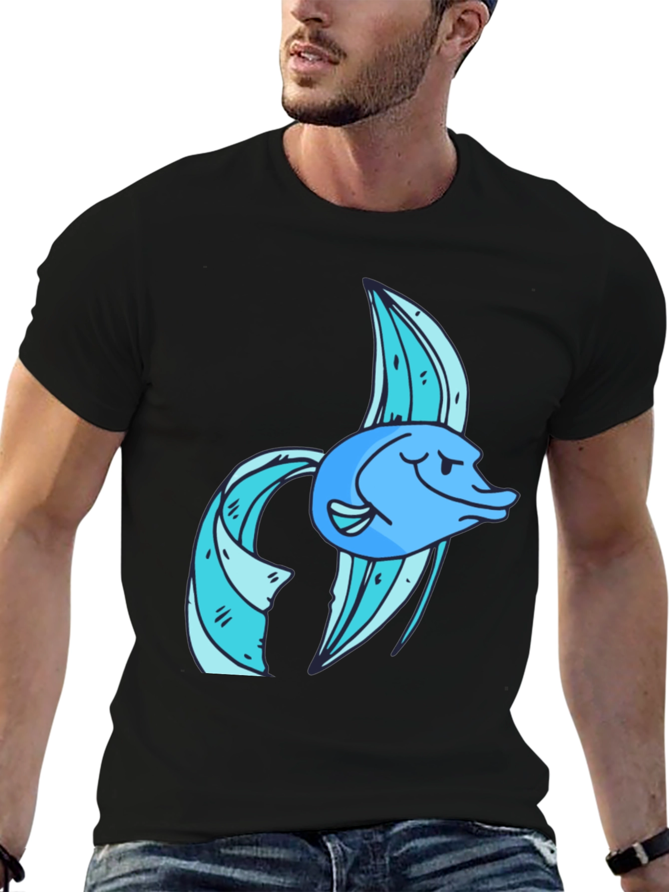 Cool Fish Graphic Tee - Soft Cotton Blend
